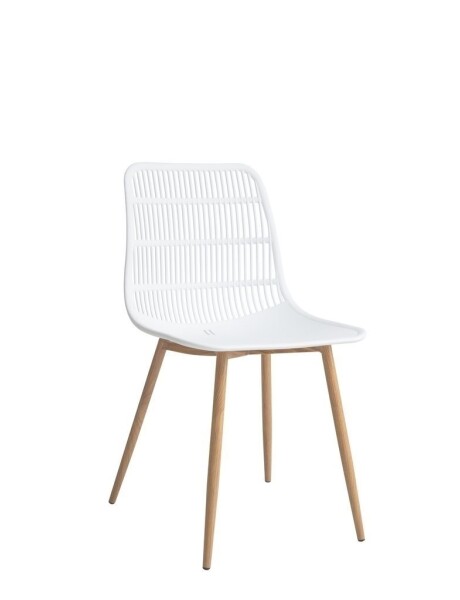 SILLA ALASKA PP/METAL SIMIL MADERA BLANCO SILLA ALASKA PP/METAL SIMIL MADERA BLANCO