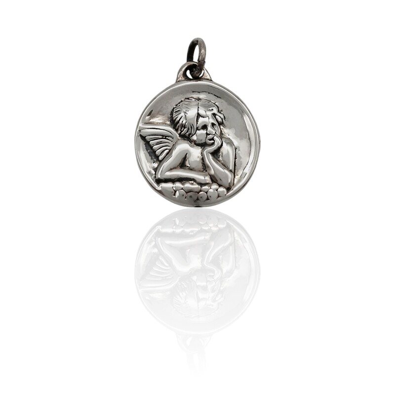 Dije Angel de la Guarda-Plata 925 Inflada-CP3005 sinpiedra