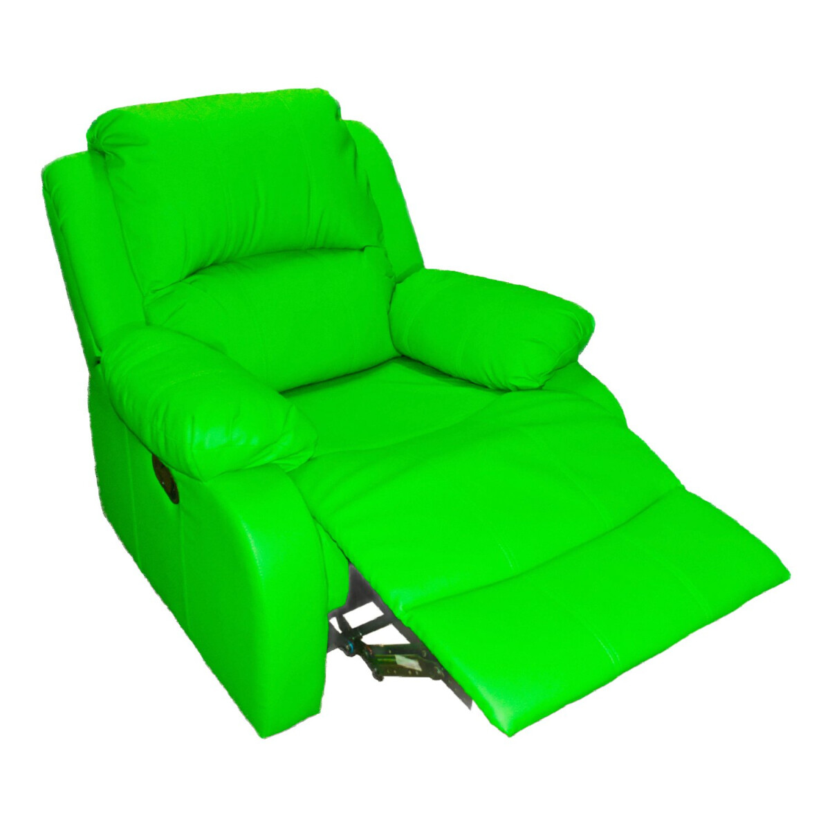 Sofá Sillón Poltrona Reclinable 1 Cuerpo Butaca Cuerina - Variante Color Verde Lima 