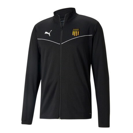 Campera Infantil Puma Peñarol Team Rise Tr.Poly Jkt Negro - Amarillo - Blanco
