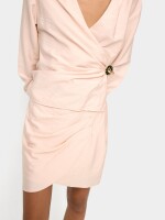 Blusa Con Cruce Y Detalle Metálico rosa
