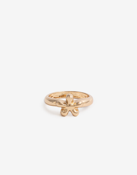 Anillos Chicos Metal Anillo De Metal Bañado En Oro - Dorado
