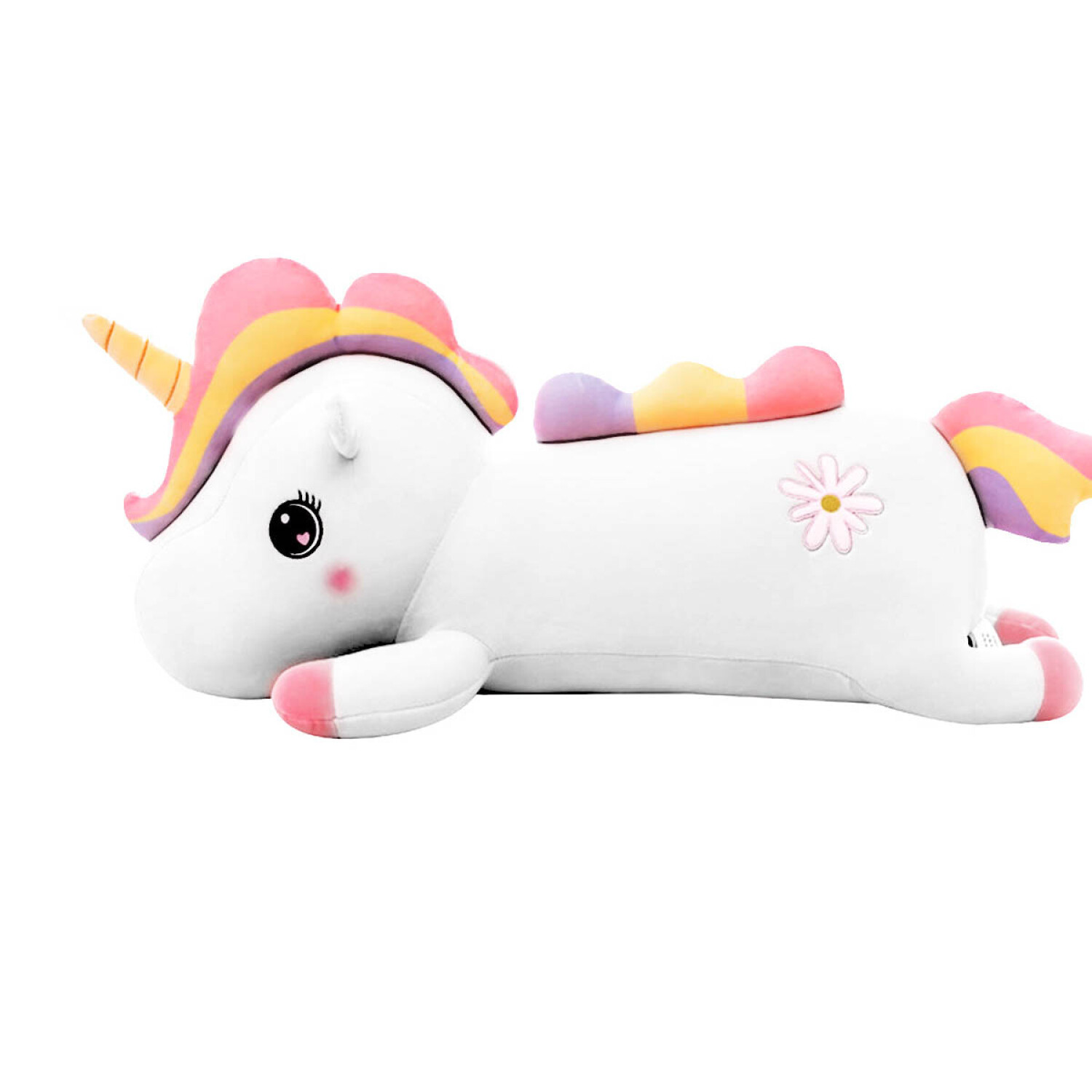 Peluche Unicornio Almohada Gigante 80cm Niños Bebes Blanco — El