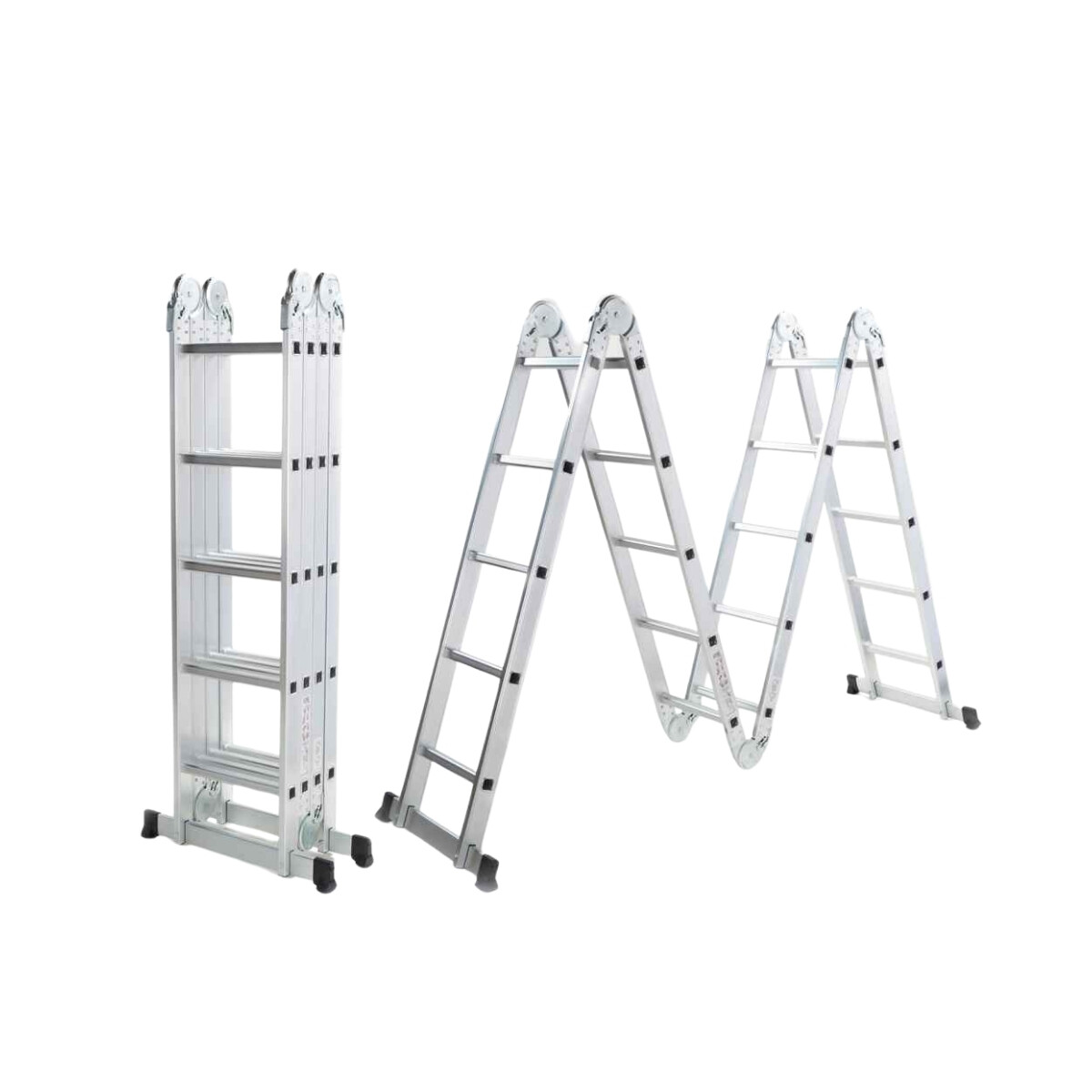 ESCALERA DE ALUMINIO CONVERTIBLE 20 ESCALONES 5,7M GOLDEX Escalera De Aluminio Convertible 20 Escalones 5,7m Goldex