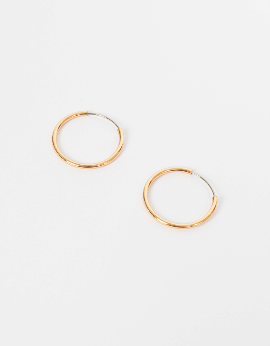 Aros Argollas Bañadas En Oro 
