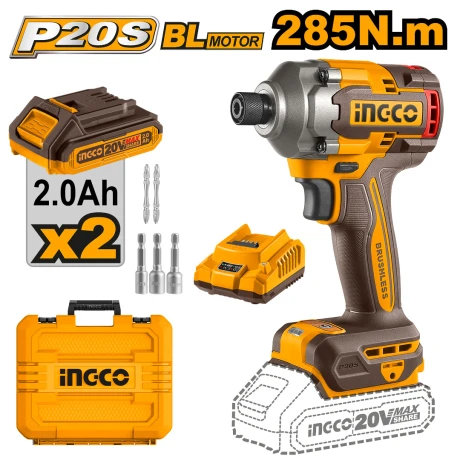 ATORNILLADOR DE IMPACTO A BATERÍA INGCO 20V P20S 001