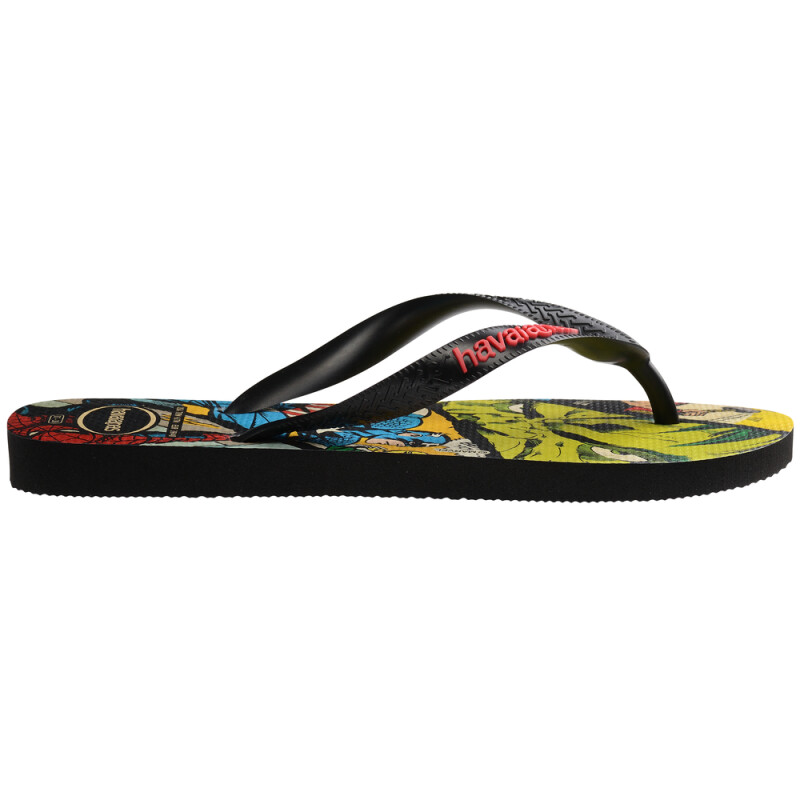 Sandalias Havaianas Top Marvel Classics Hombre Negro/negro/rojo