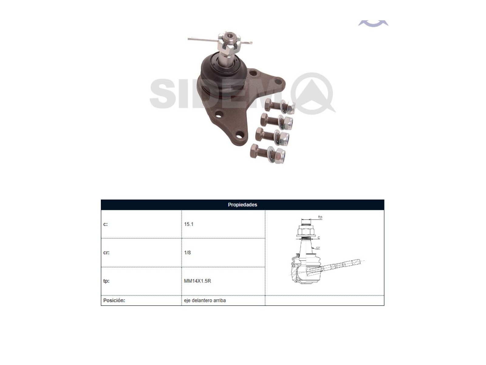 Rotula Del Effa Plutus/Aujoun Faw Z7 GWM Sailor Orient Ruda Toyota Hilux 89-25 Der/Izq 