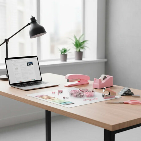 Kit Para Escritorio Completo Rosa