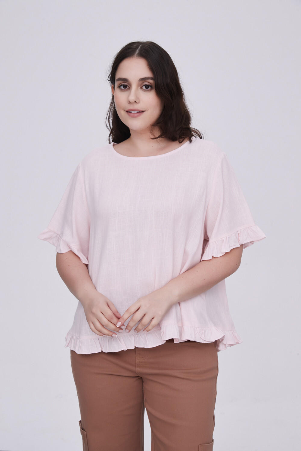 Blusa Abbas Rosa Claro