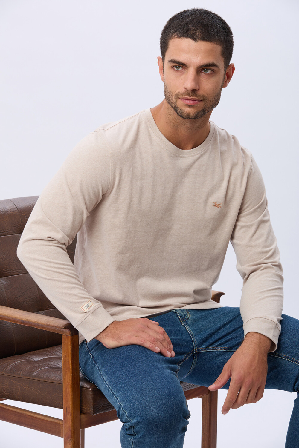 REMERA LISA DE ALGODÓN Arena