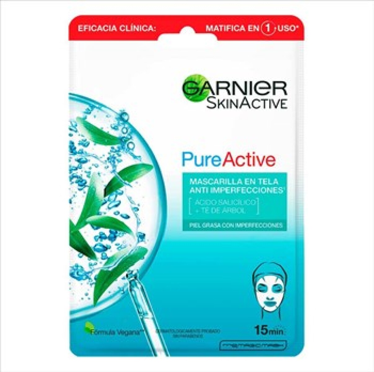 Garnier Pure Active Mascarilla En Tela Anti Imperfecciones 15min 