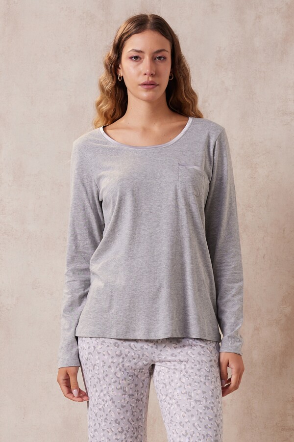 Remera De Pijama GRIS