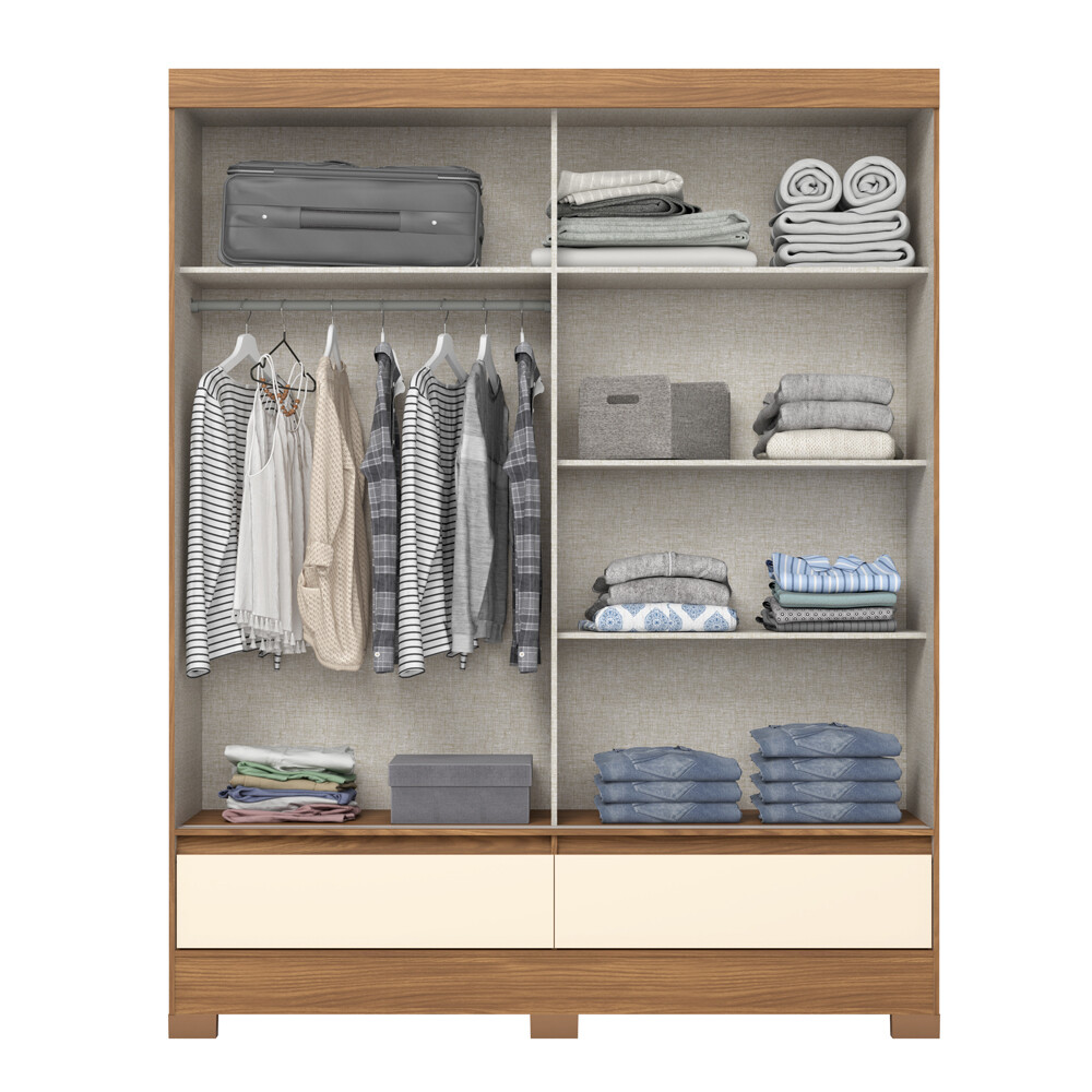 Ropero 2 puertas corredizas - 2 cajones - Producto flex Ropero 2 puertas corredizas - 2 cajones - Producto flex