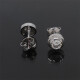 Caravanas En Oro 18K Blanco Y Brillantes Caravanas En Oro 18K Blanco Y Brillantes