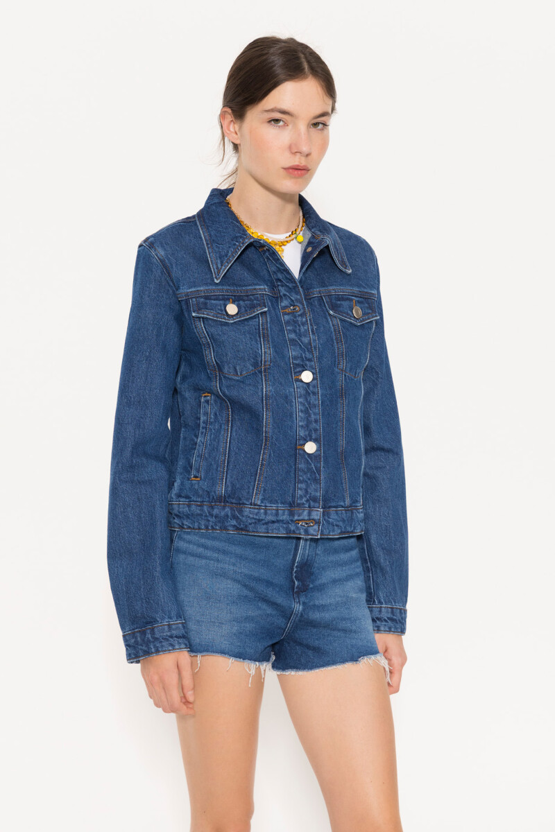 CAMPERA TRUCKER DENIM Azul