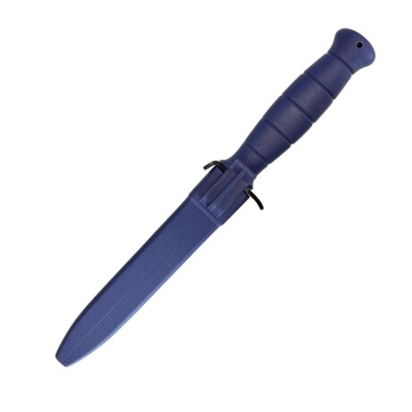 Cuchillo militar Cobra en polímero, hoja dentada Azul