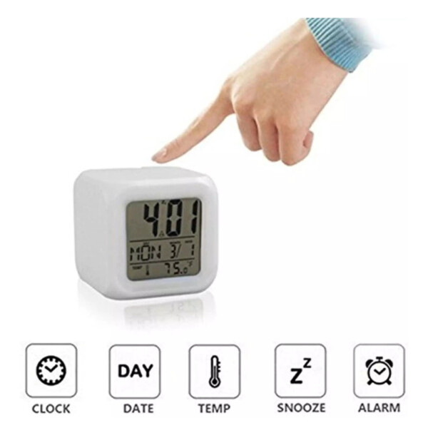 Reloj Despertador Veladora Fecha Temperatura Alarma Reloj Despertador Veladora Fecha Temperatura Alarma