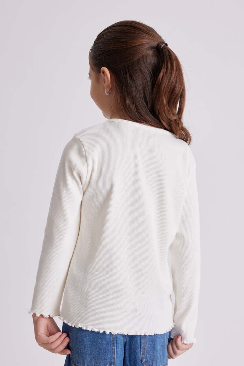 Remera manga larga rib Crudo