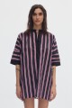 Camisola Vice Print Stripes Black