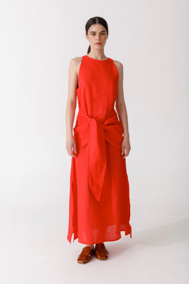 PRE VENTA VESTIDO MANGO - Rojo 
