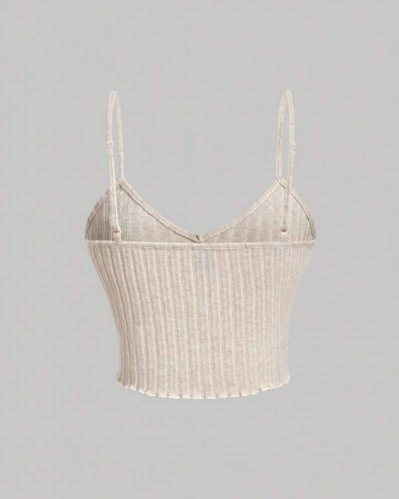 TOP ESCOTE EN V Beige
