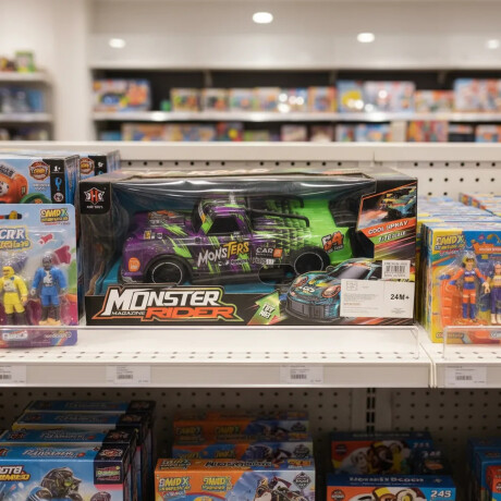 Camioneta Control Remoto RC Monster Torna Alta Vel a Pilas Violeta/verde