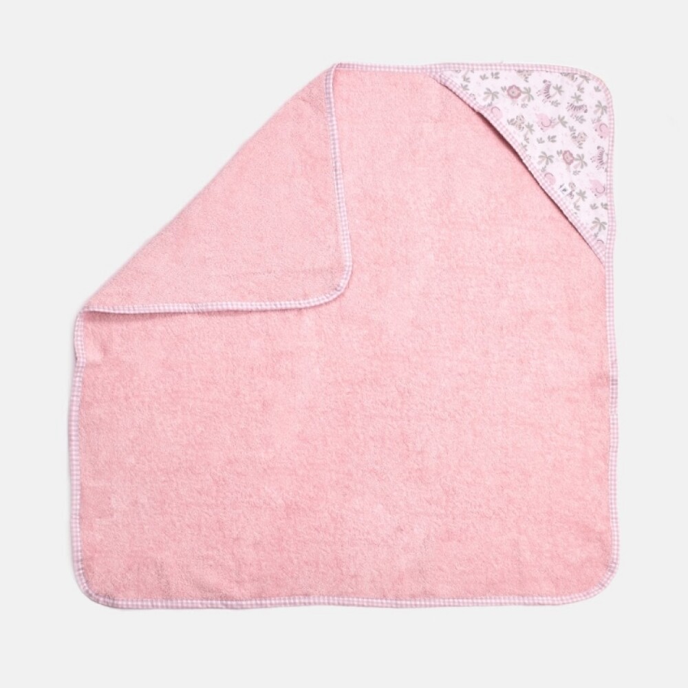 Toalla con Capucha 80x80 Selva Rosa