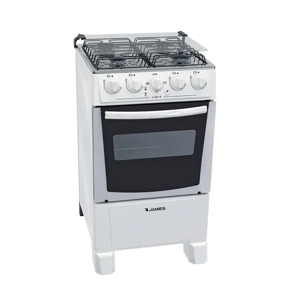 Cocina Combinada - James con 4 hornallas C 205 B Blanca