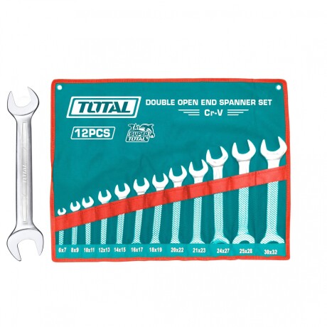 Set De 12 Llaves Combinadas, Doble Boca Fija, 6-32mm Set De 12 Llaves Combinadas, Doble Boca Fija, 6-32mm