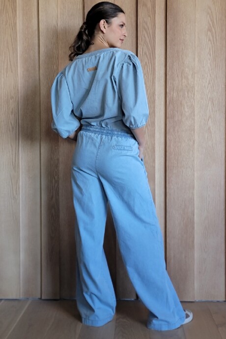 Pantalón Cactus Denim Celeste