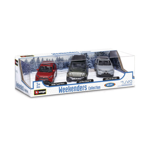 Set x 3 Autos de Coleeción Bburago Escala 1:43 WEEKENDERS