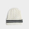 Gorro Romántico Gorro Tejido Varsity Crudo - Blanco Crudo