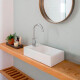 PORCELANA RECTANGULAR 45X25X12 DE APOYO BLANCA LOZA 000