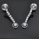 Caravanas En Oro 18K Blanco Y Brillantes Caravanas En Oro 18K Blanco Y Brillantes