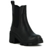 Darkness Bota De Dama C/ Elastico Caña Baja Taco Cuadrado - Negro Negro