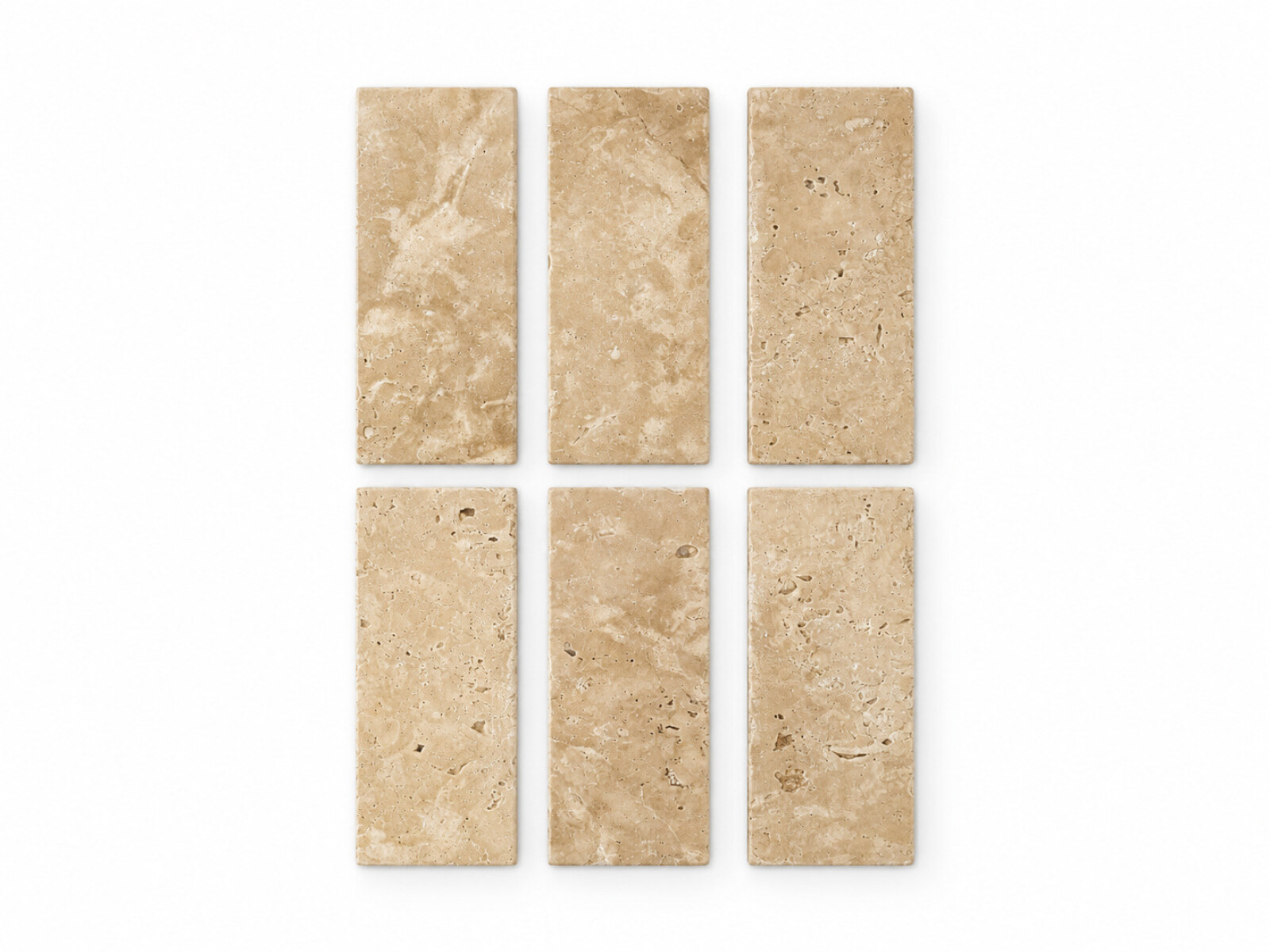 Revestimiento de Piedra Natural Travertino Red Light Export Premium 7.5 x 20.3 cm 