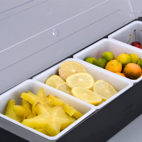 Contenedor Organizador de Alimentos con Tapa x4 de Plástico Contenedor Organizador de Alimentos con Tapa x4 de Plástico