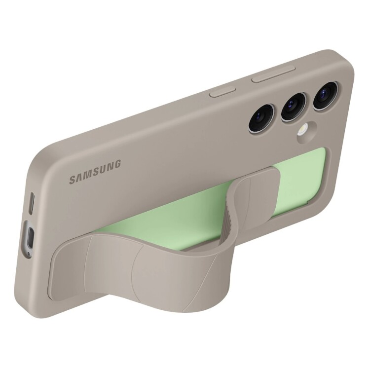 Funda Samsung Standing Grip Case con Correa y Soporte para Galaxy S24 Beige