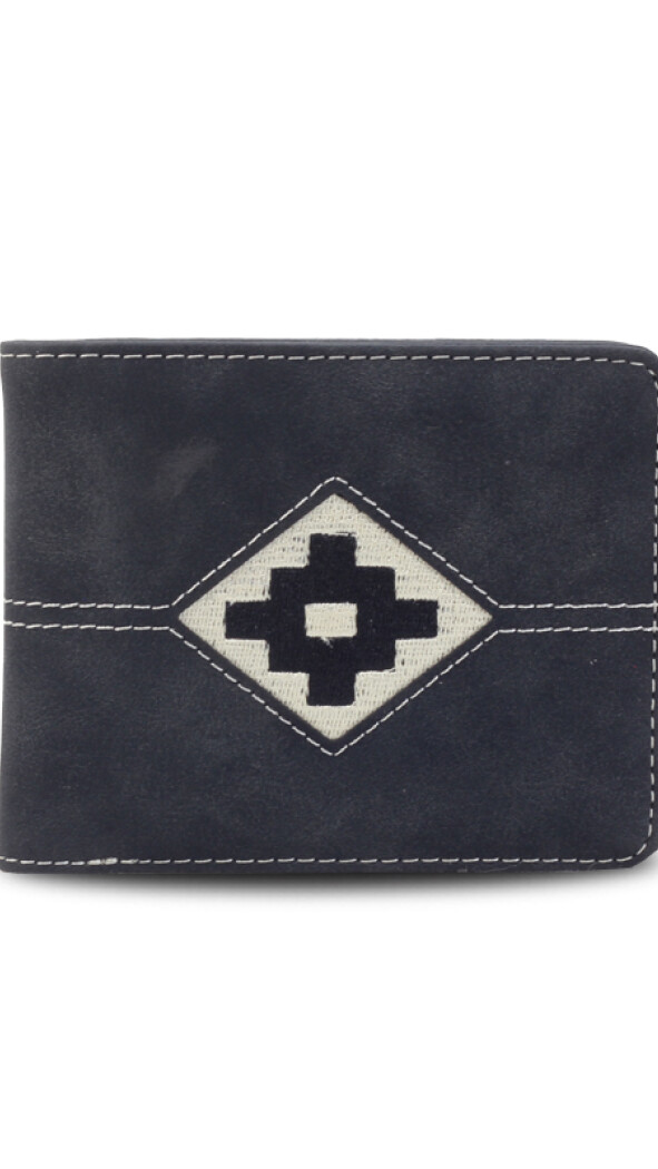 BILLETERA ODIN C/ BORDADO NEGRO C/ NEGRO