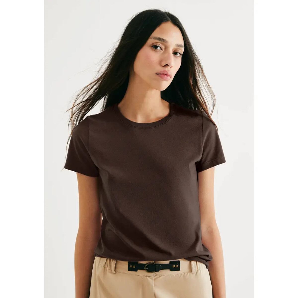 BLUSA MM FEM - MARROM ESCURO 