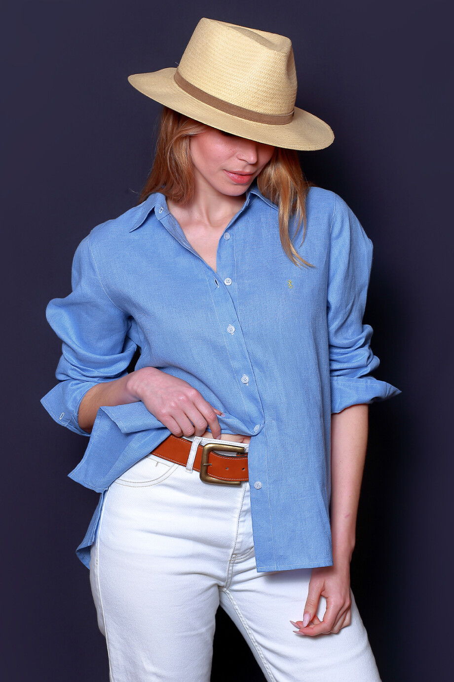 Camisa Suspiro Celeste