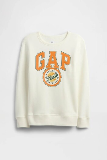 Buzo Deportivo Logo Gap Niño New Off White