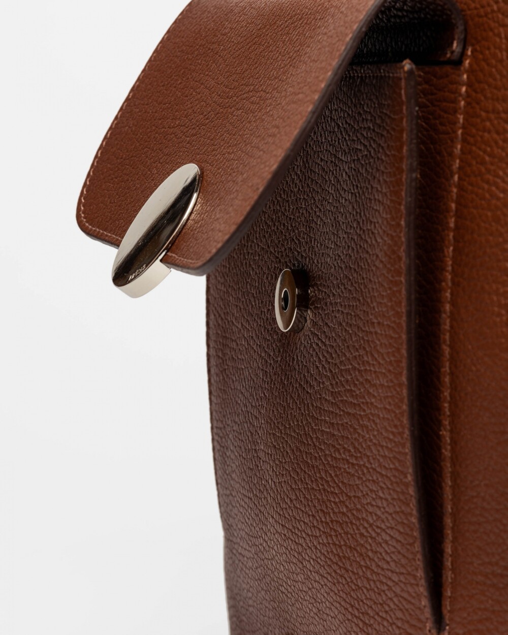 Shopper The Circle En Cuero Graneado Tabaco
