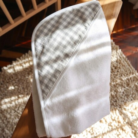 Toalla Bebé Vichy Gris