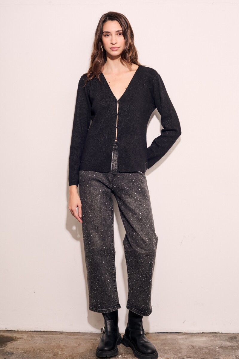 Cardigan Lurex Negro