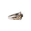 Anillo Labrado-Plata y Oro-Piedra Onix y Zirconia-AN5194 conpiedra