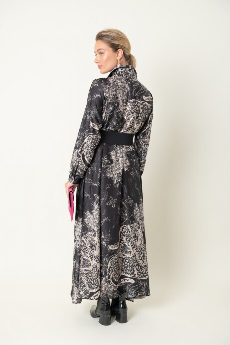 VESTIDO LEOPARDO Negro