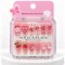 Uñas Postisas Infantiles 3D Cerezas y Corazones
