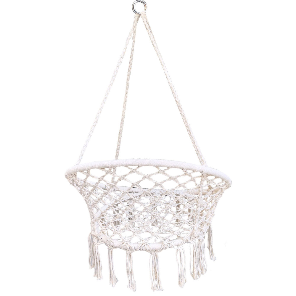 HAMACA COLGANTE ACERO-Y-POLIESTER NATURAL-BEIGE JAZZ